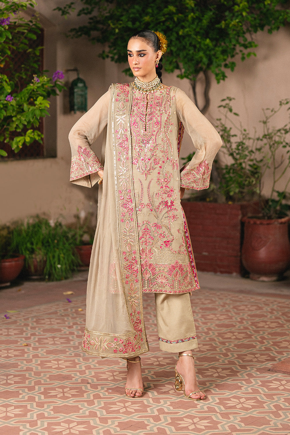Maryum N Maria | Luxury Stitched | 3 Piece Embroiderd Chiffon GANDHARIKA - FSU5643 - House Of Hania