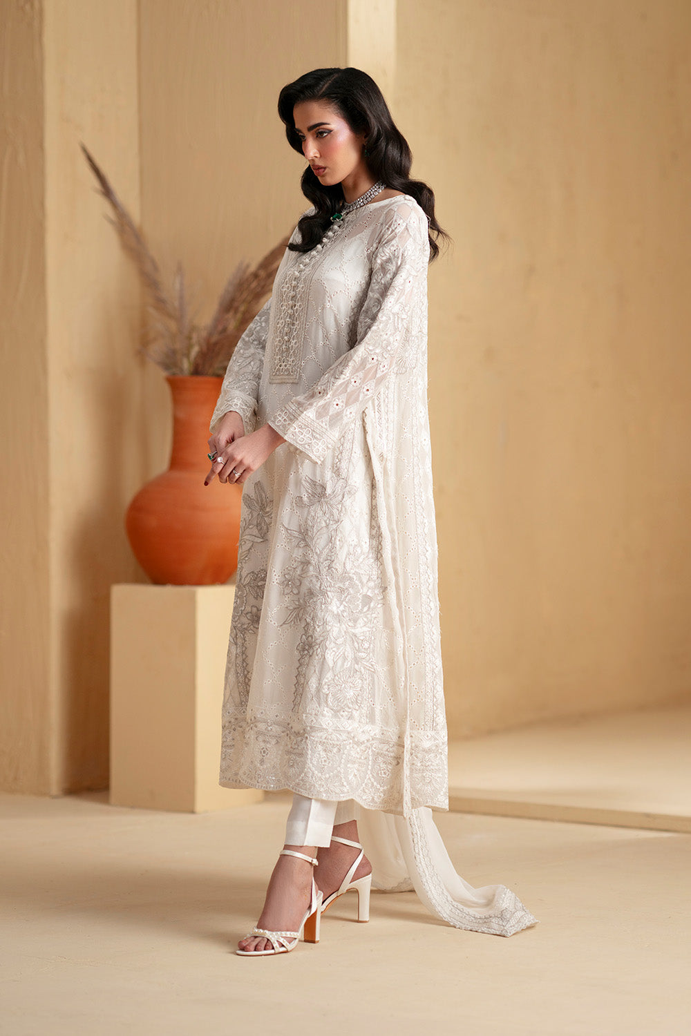 Maryum N Maria | Luxury Stitched | 3 Piece Embroiderd Chiffon HEBA - FSU5669 - House Of Hania