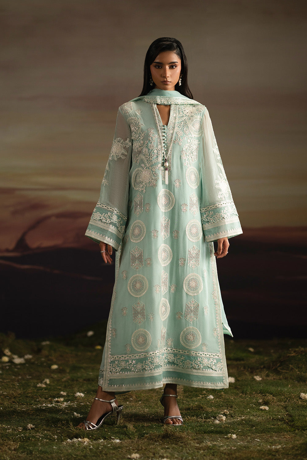 Maryum N Maria | Luxury Stitched | 3-Piece-Embroiderd-Chiffon ILAVALAGI - FWU5709 - House Of Hania