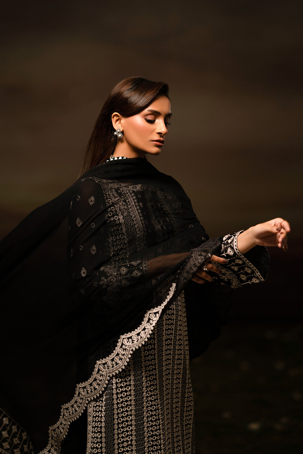 Maryum N Maria | Luxury Stitched | 3-Piece-Embroiderd-Chiffon INBHA - FWU5708 - House Of Hania