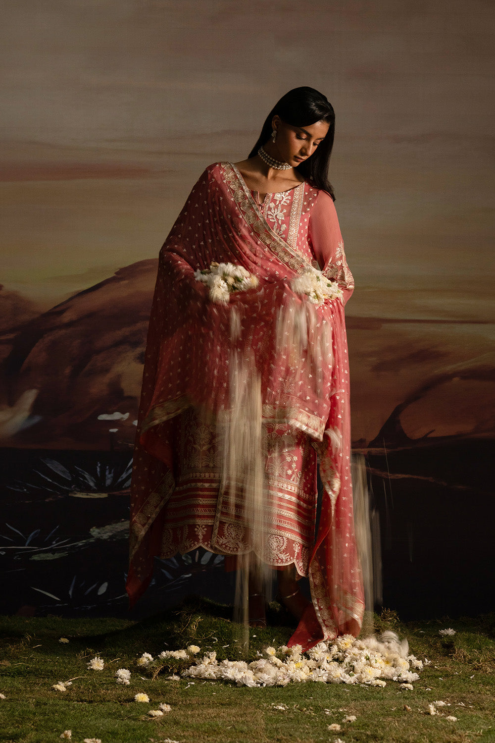 Maryum N Maria | Luxury Stitched | 3-Piece-Embroiderd-Chiffon INDIYA - FWU5707 - House Of Hania