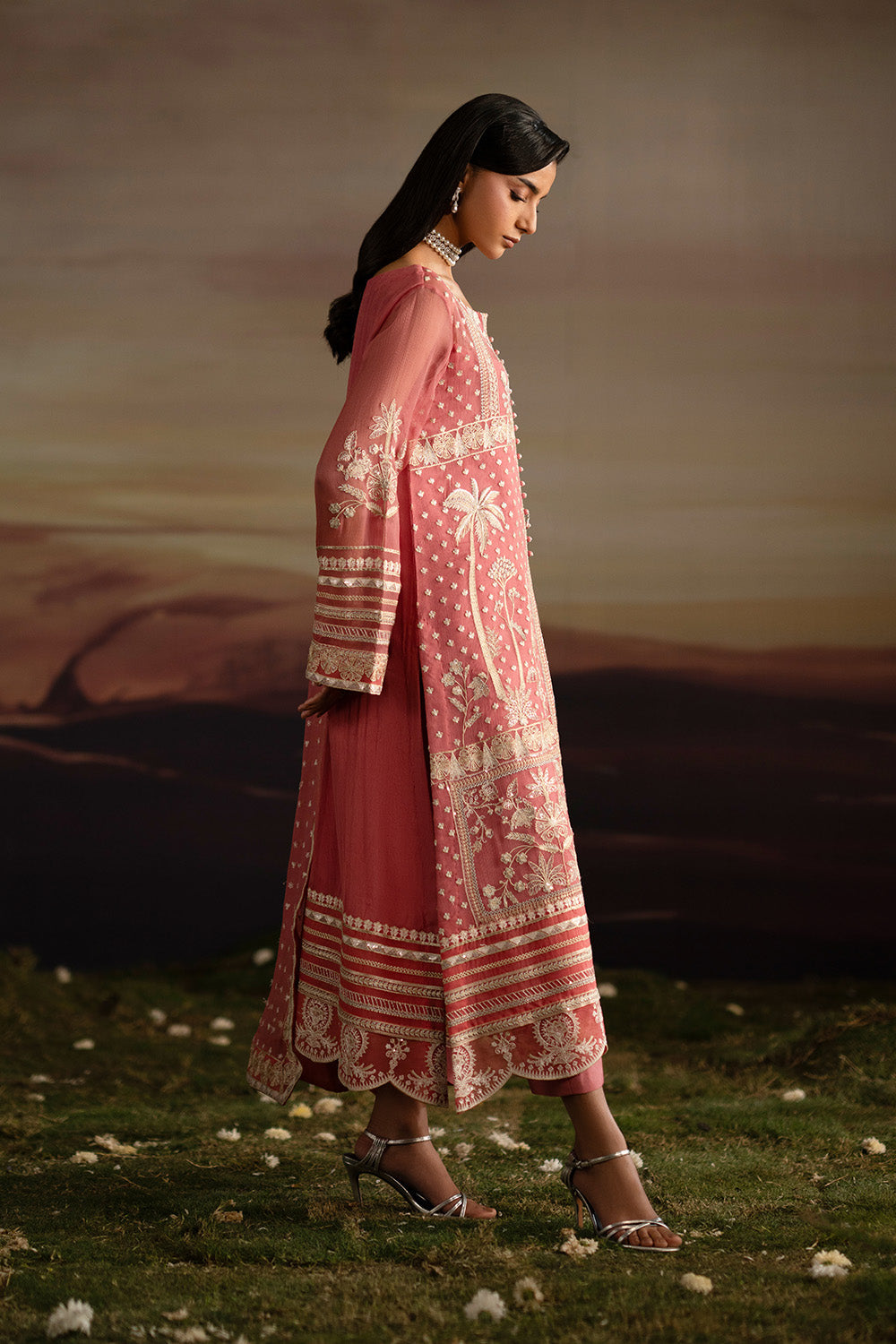 Maryum N Maria | Luxury Stitched | 3-Piece-Embroiderd-Chiffon INDIYA - FWU5707 - House Of Hania