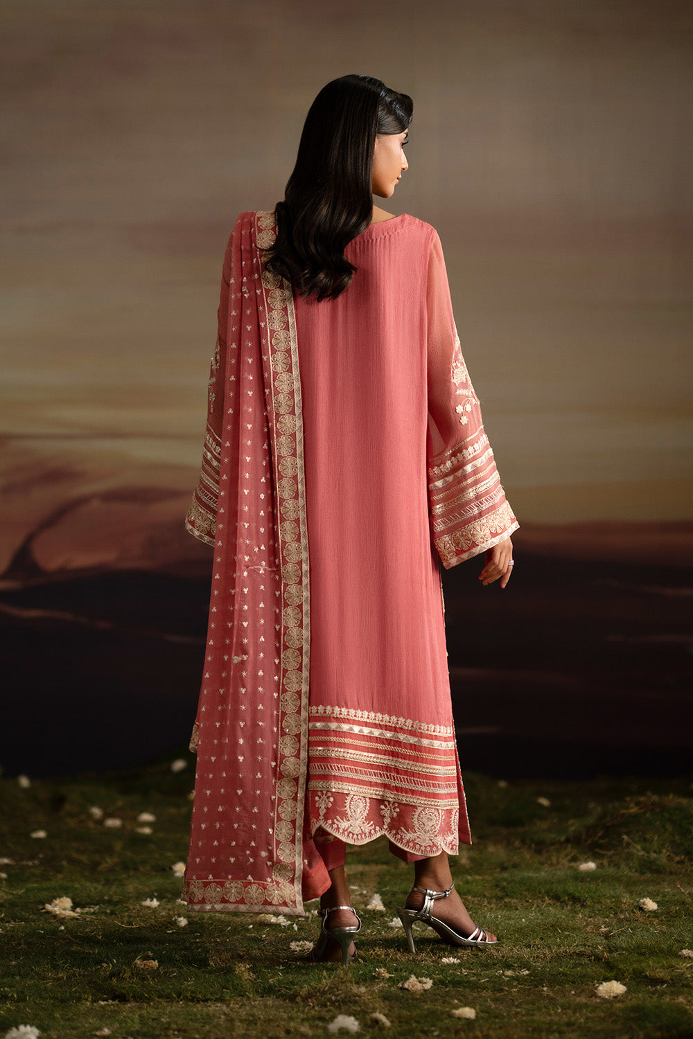 Maryum N Maria | Luxury Stitched | 3-Piece-Embroiderd-Chiffon INDIYA - FWU5707 - House Of Hania