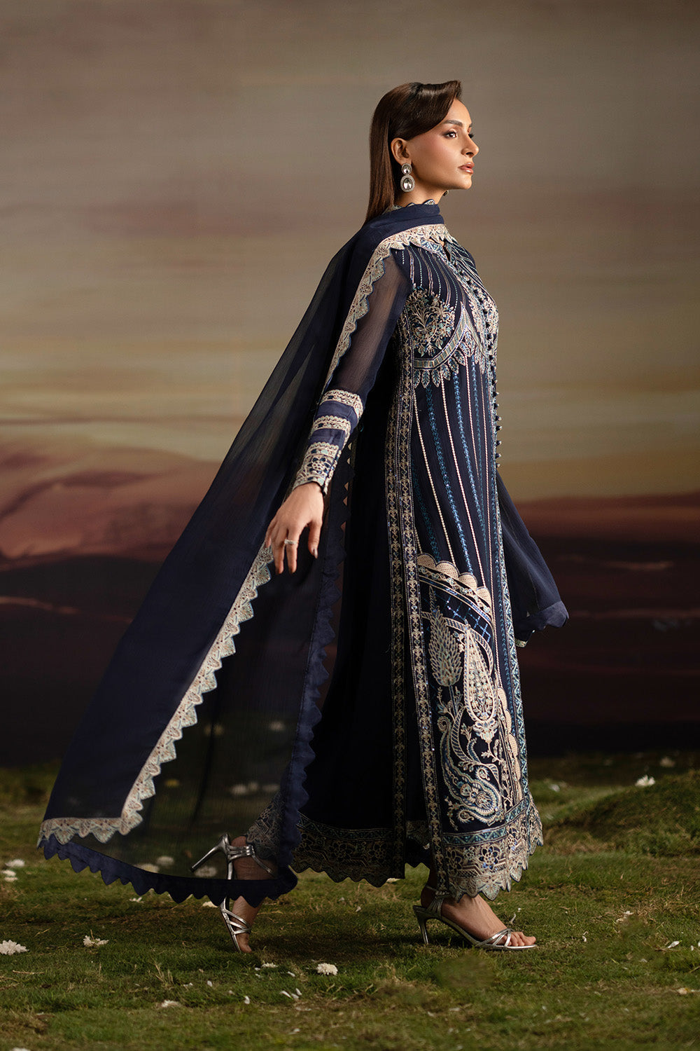 Maryum N Maria | Luxury Stitched | 3-Piece-Embroiderd-Chiffon INDU - FWU5706 - House Of Hania