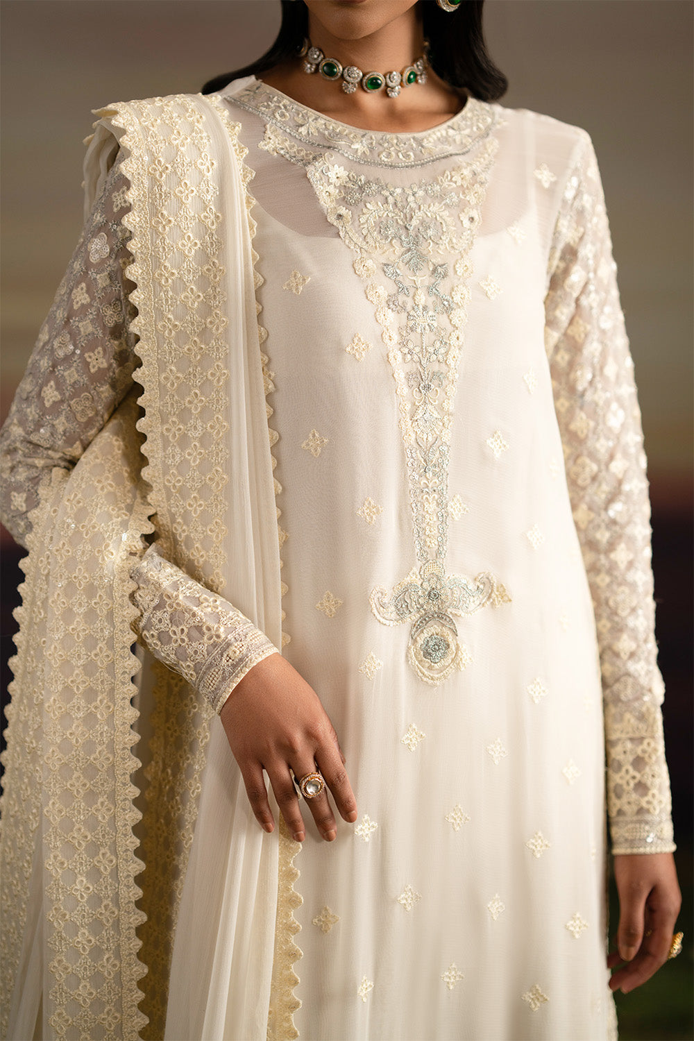 Maryum N Maria | Luxury Stitched | 3-Piece-Embroiderd-Chiffon INRANI - FWU5700 - House Of Hania