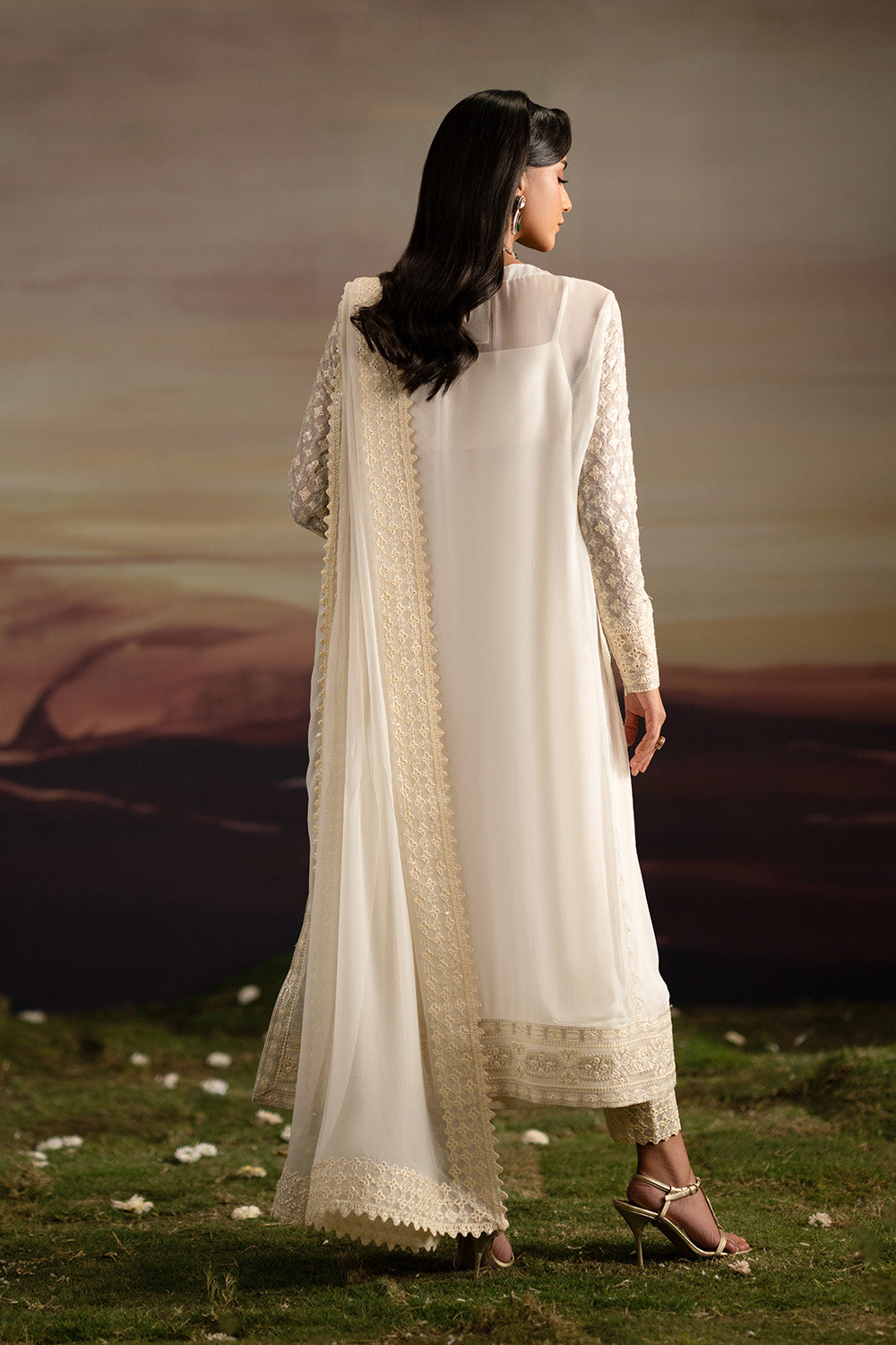 Maryum N Maria | Luxury Stitched | 3-Piece-Embroiderd-Chiffon INRANI - FWU5700 - House Of Hania