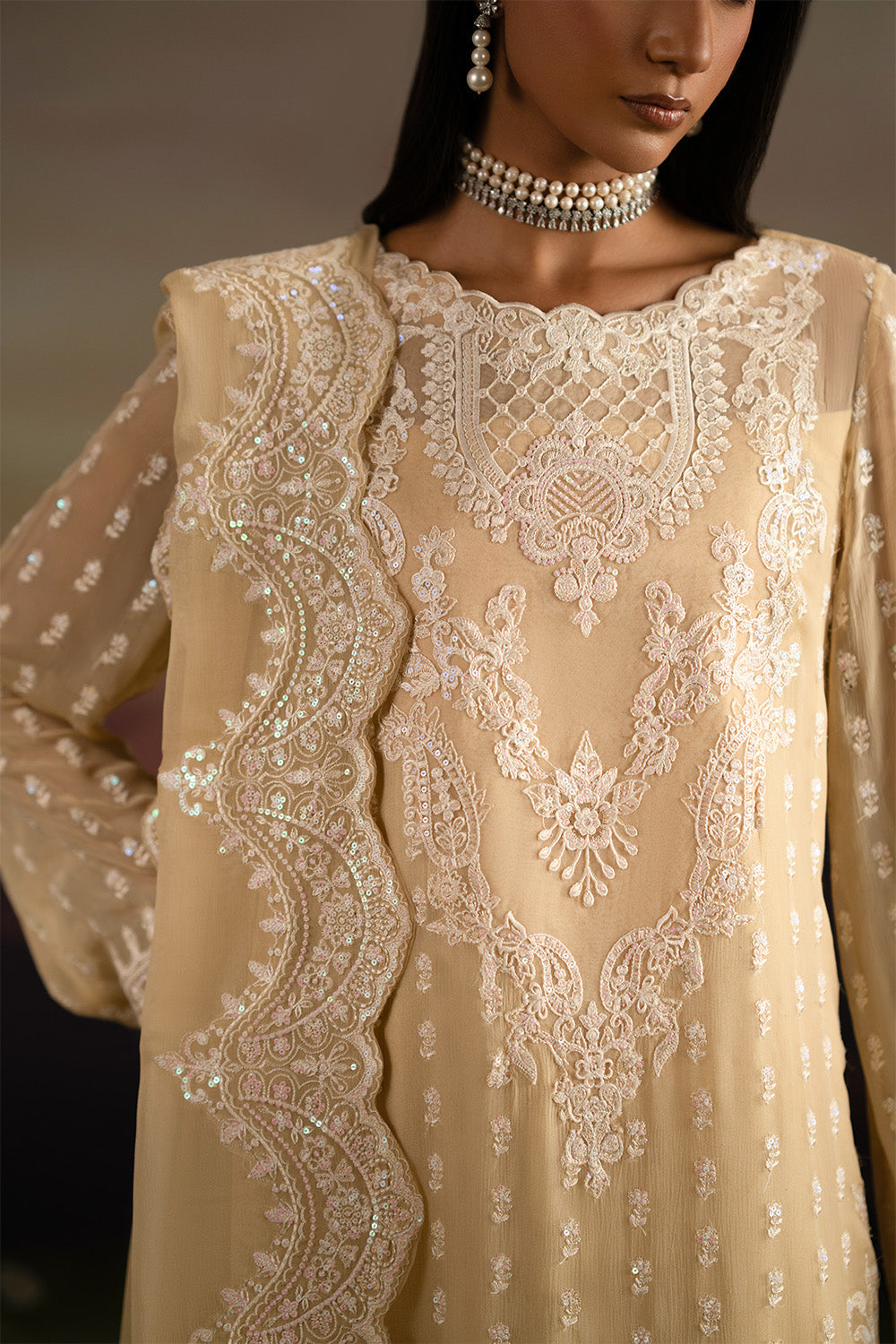 Maryum N Maria | Luxury Stitched | 3-Piece-Embroiderd-Chiffon ISHANI - FWU5705 - House Of Hania