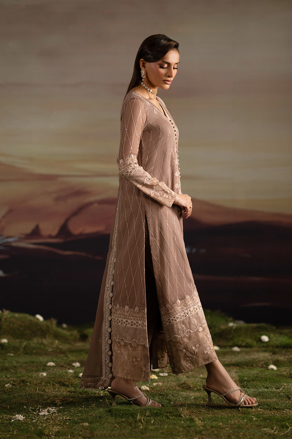 Maryum N Maria | Luxury Stitched | 3-Piece-Embroiderd-Chiffon ITHAZH - FWU5703 - House Of Hania
