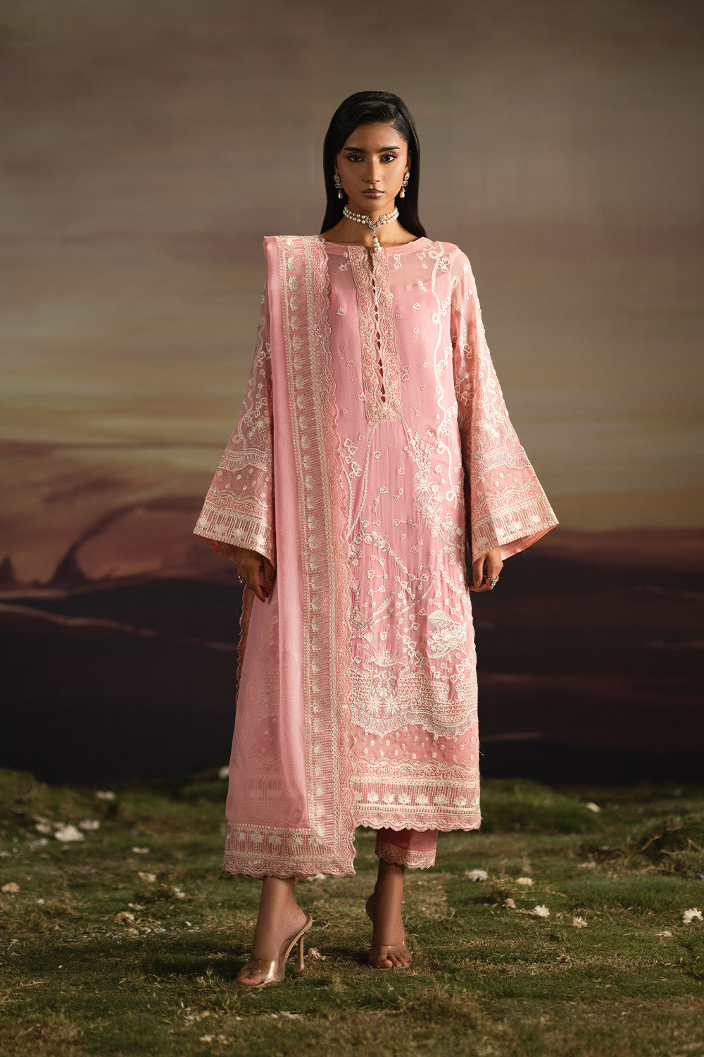Maryum N Maria | Luxury Stitched | 3-Piece-Embroiderd-Chiffon IYLA - FWU5704 - House Of Hania