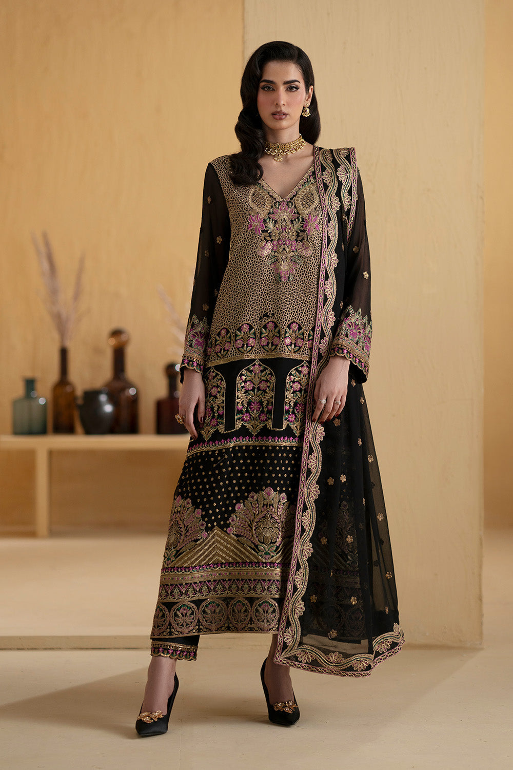 Maryum N Maria | Luxury Stitched | 3 Piece Embroiderd Chiffon MERNEITH - FSU5665 - House Of Hania