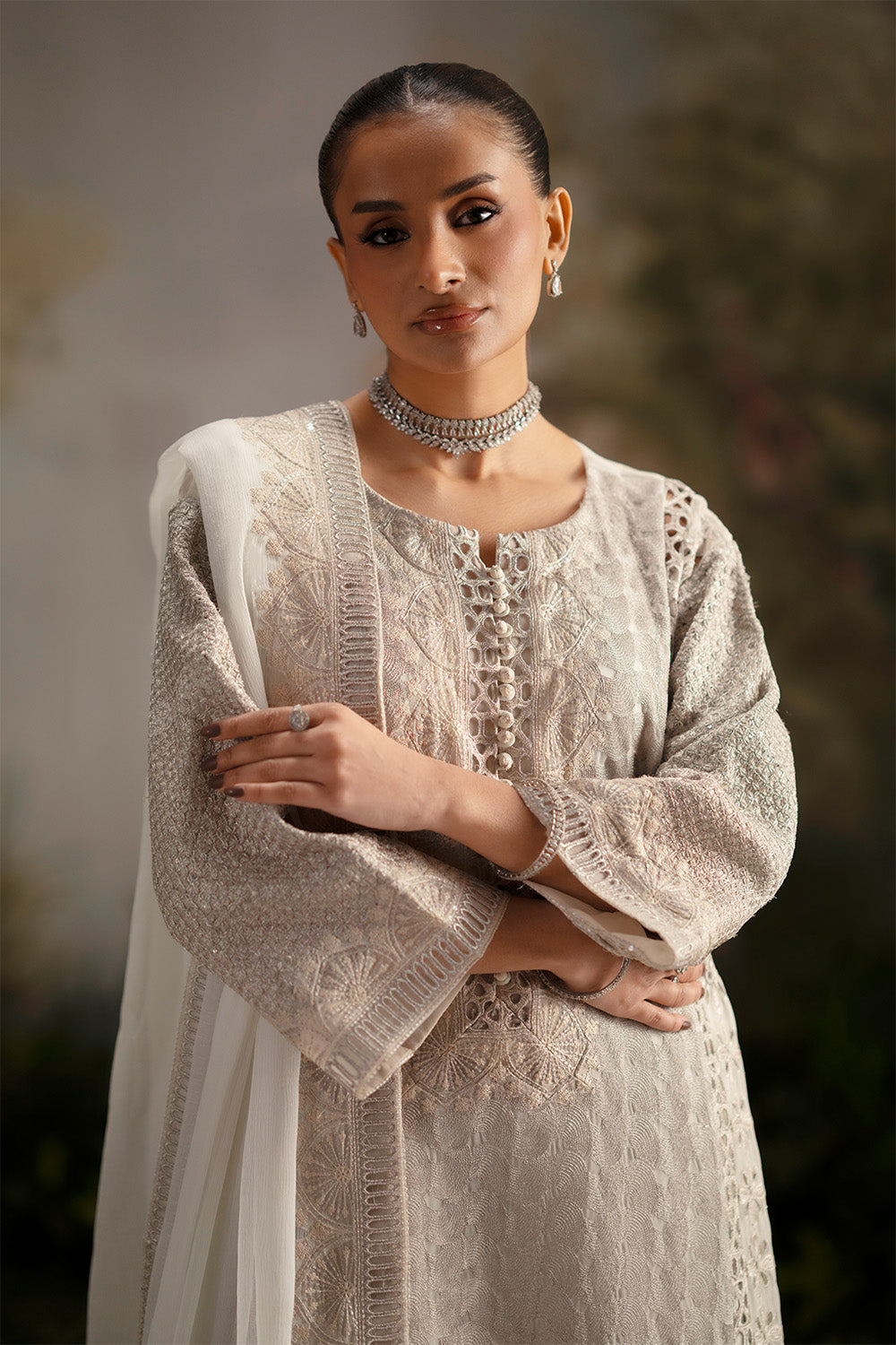Maryum N Maria | Luxury Stitched | 3-Piece-Embroiderd-Chiffon OINDRILA - FWU5690 - House Of Hania