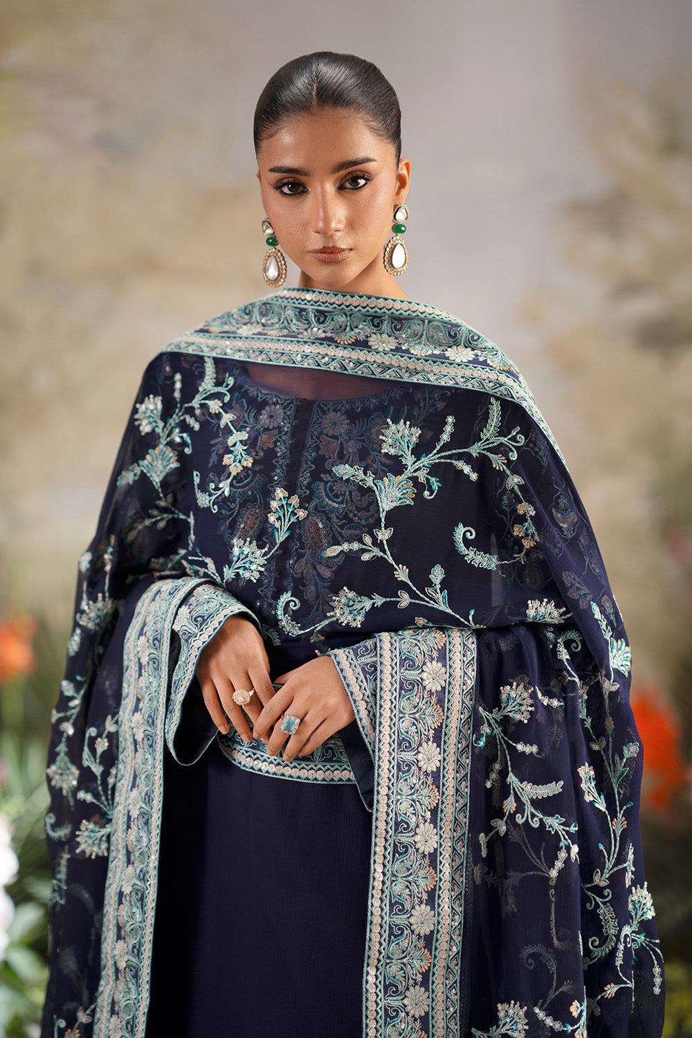 Maryum N Maria | Luxury Stitched | 3-Piece-Embroiderd-Chiffon OJASWINI - FWU5691 - House Of Hania