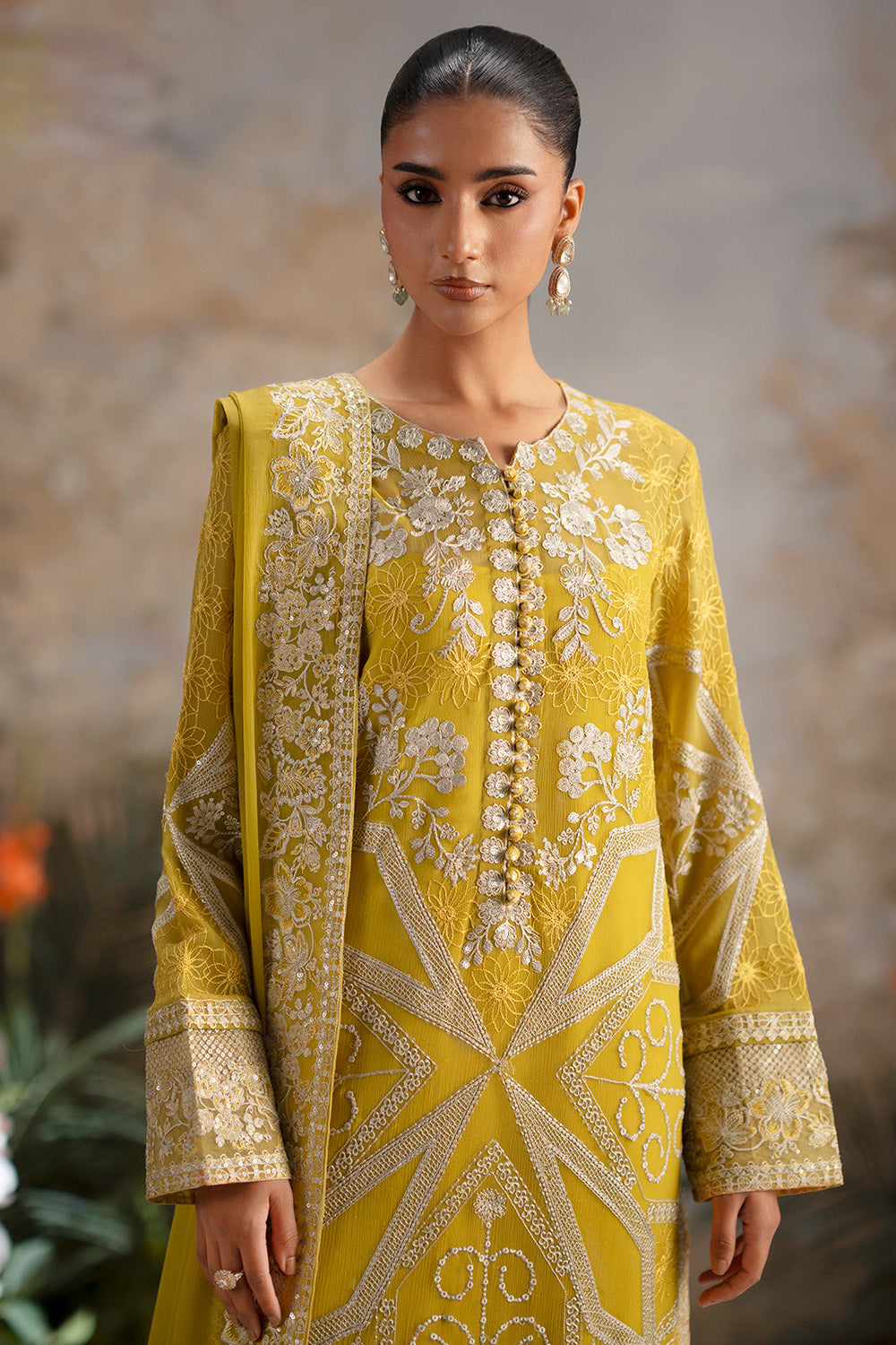 Maryum N Maria | Luxury Stitched | 3-Piece-Embroiderd-Chiffon OLICHUDAR - FWU5692 - House Of Hania