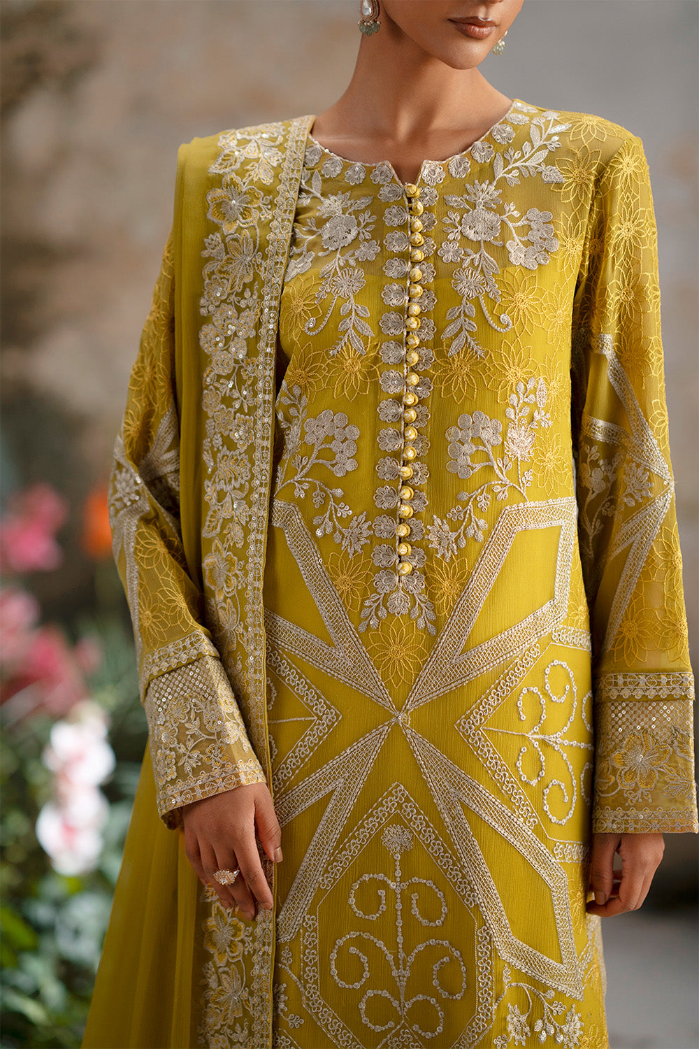 Maryum N Maria | Luxury Stitched | 3-Piece-Embroiderd-Chiffon OLICHUDAR - FWU5692 - House Of Hania