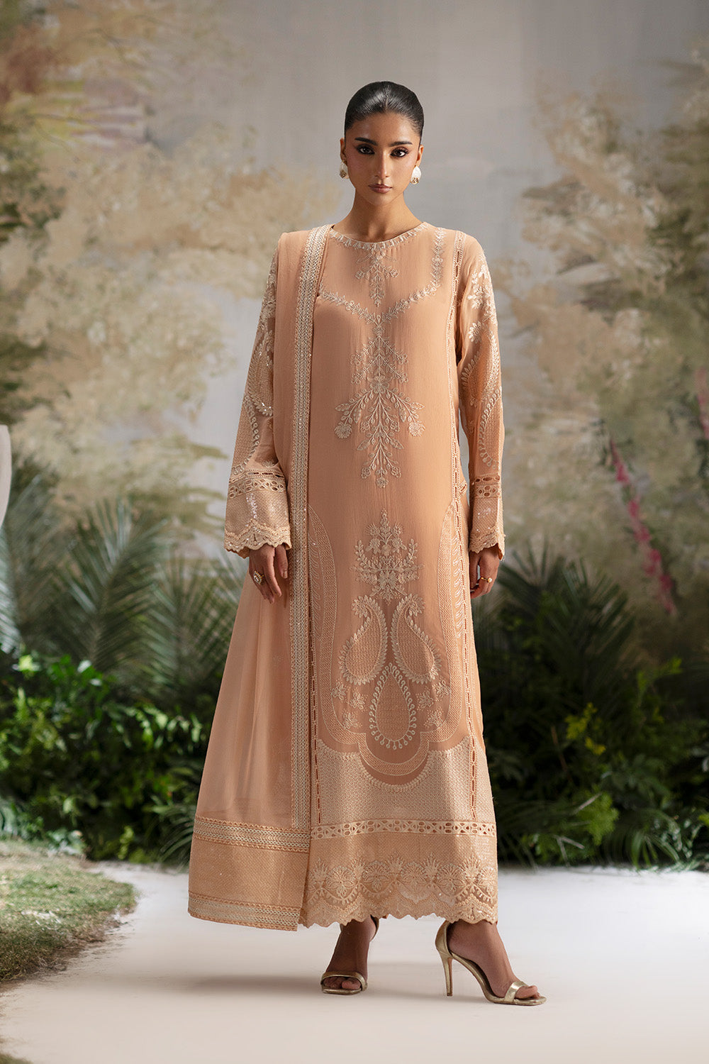 Maryum N Maria | Luxury Stitched | 3-Piece-Embroiderd-Chiffon OLIKODI - FWU5693 - House Of Hania