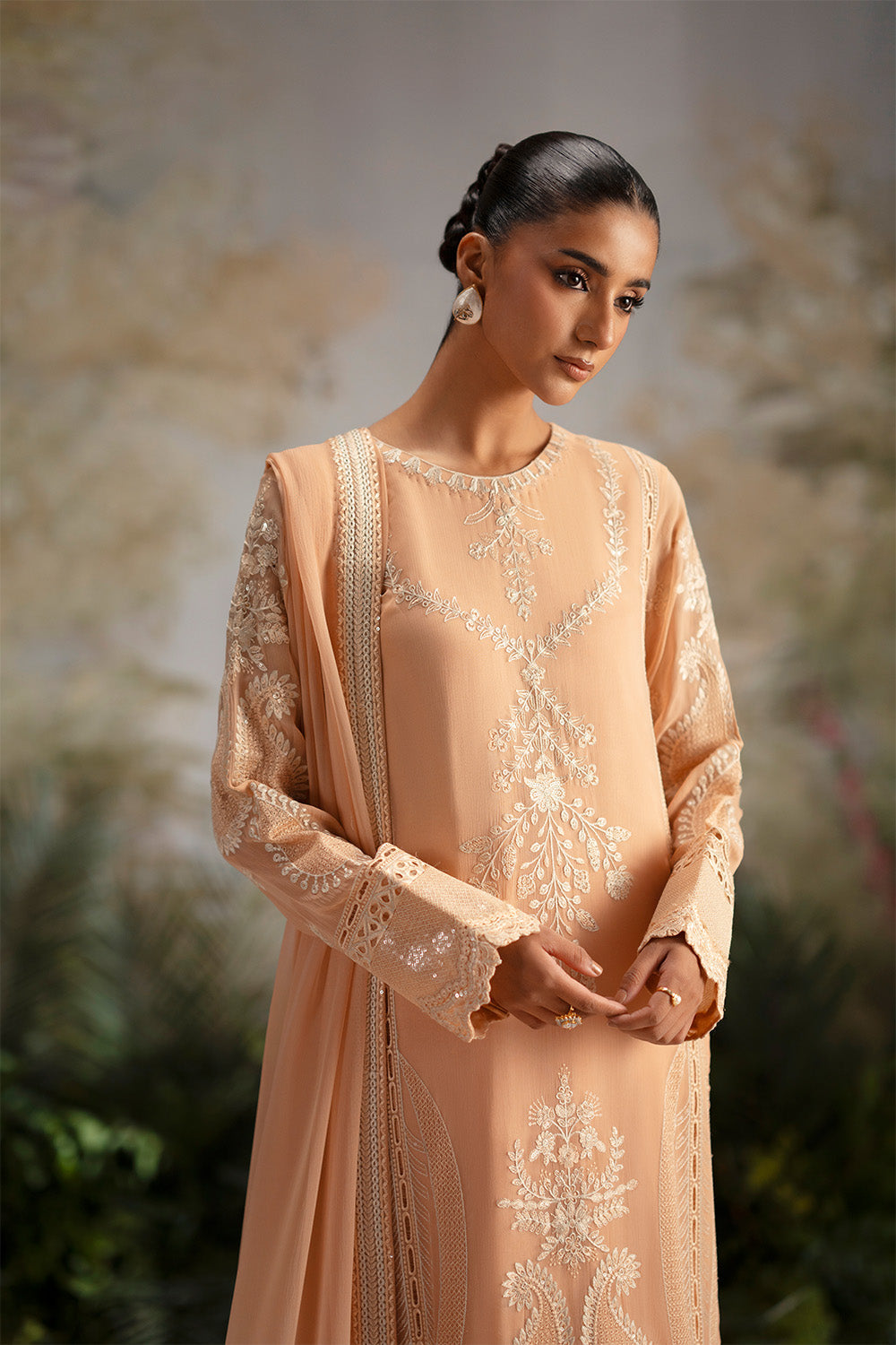 Maryum N Maria | Luxury Stitched | 3-Piece-Embroiderd-Chiffon OLIKODI - FWU5693 - House Of Hania