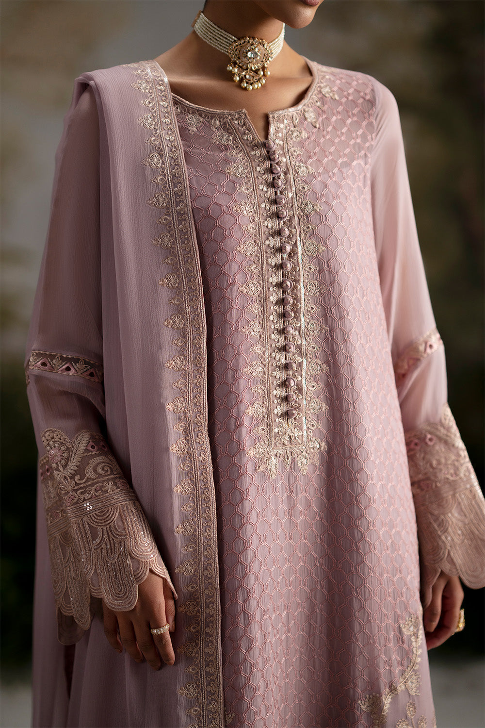 Maryum N Maria | Luxury Stitched | 3-Piece-Embroiderd-Chiffon OLIMANI - FWU5695 - House Of Hania