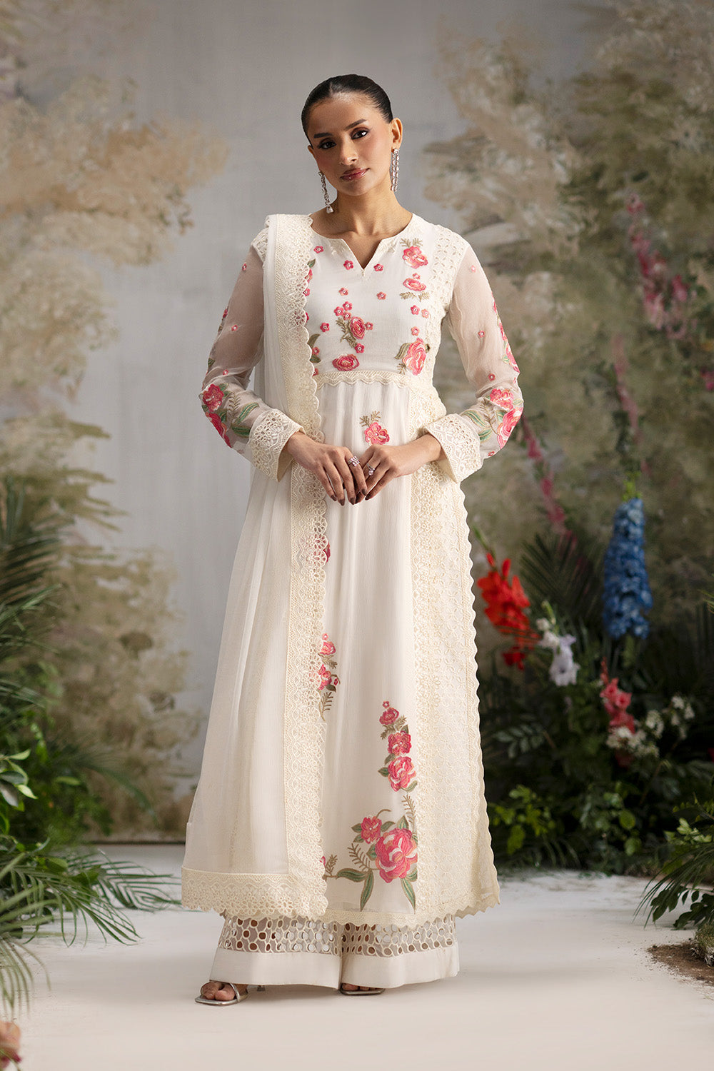 Maryum N Maria | Luxury Stitched | 3-Piece-Embroiderd-Chiffon OLIVIA - FWU5694 - House Of Hania