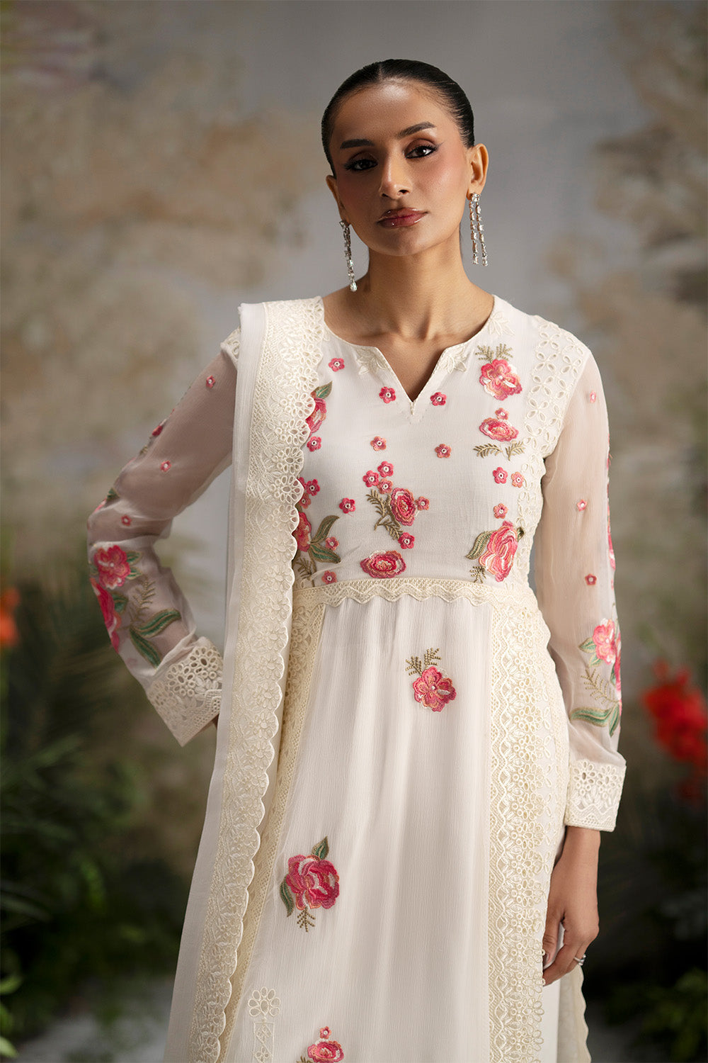 Maryum N Maria | Luxury Stitched | 3-Piece-Embroiderd-Chiffon OLIVIA - FWU5694 - House Of Hania
