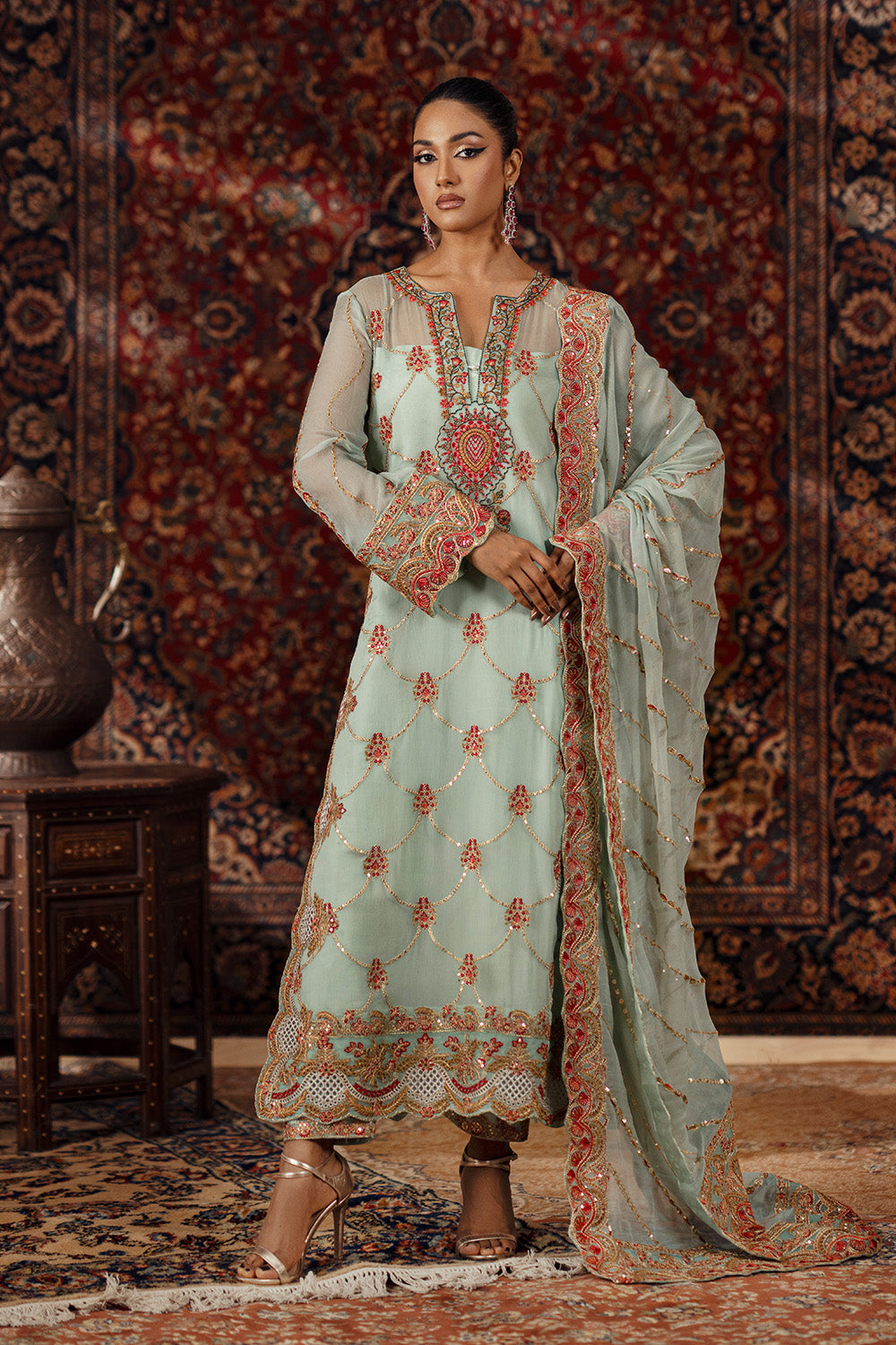 Maryum N Maria | Luxury Stitched | 3 Piece Embroidered Chiffon AVITAL - FSU5638 - House Of Hania