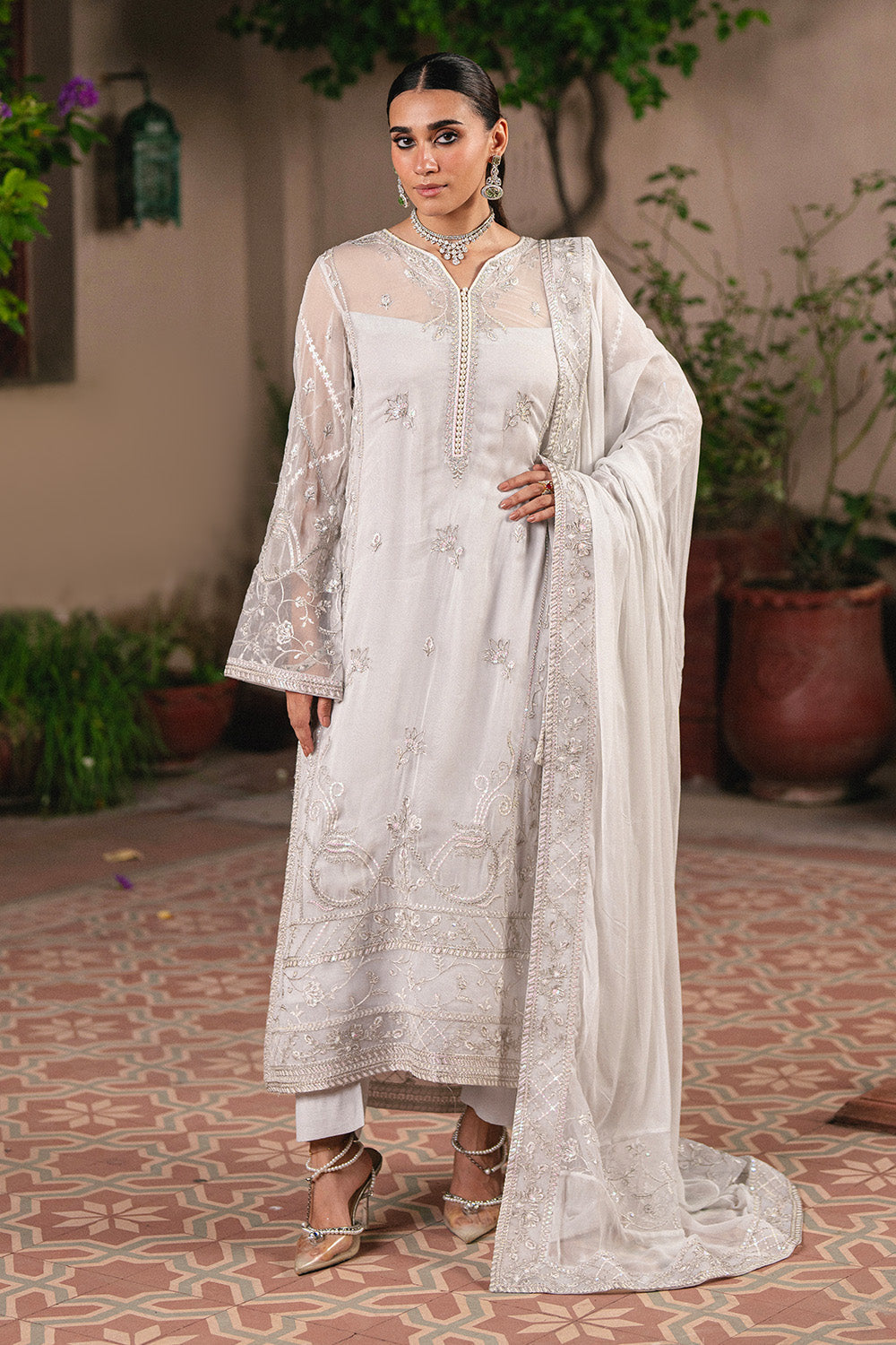 Maryum N Maria | Luxury Stitched | 3 Piece Embroidered Chiffon FAINA - FSU5656 - House Of Hania