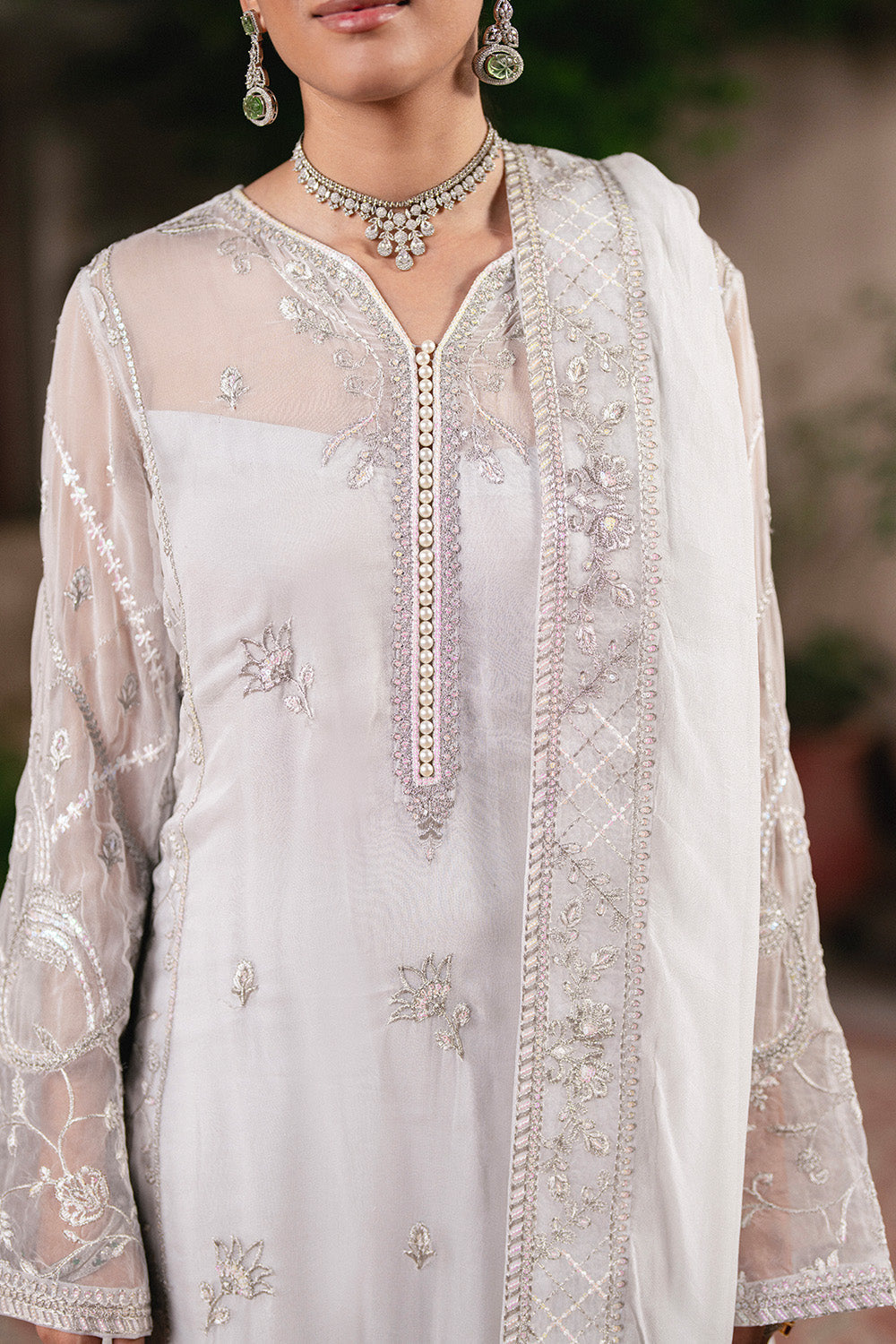 Maryum N Maria | Luxury Stitched | 3 Piece Embroidered Chiffon FAINA - FSU5656 - House Of Hania
