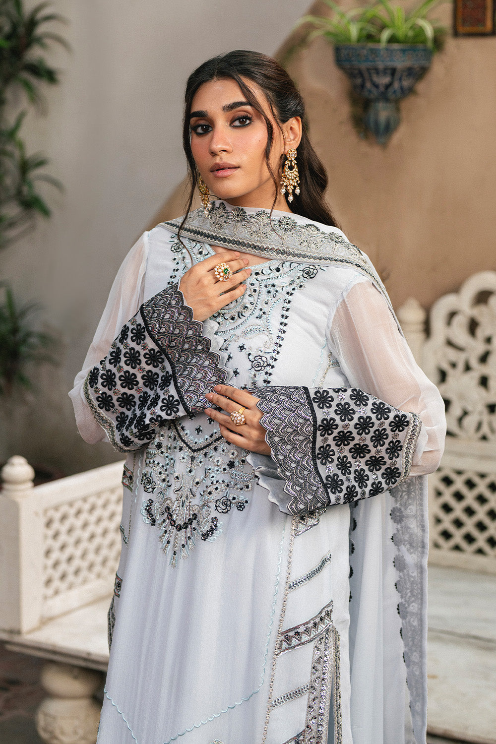 Maryum N Maria | Luxury Stitched | 3 Piece Embroidered Chiffon LILIYA - FSU5657 - House Of Hania