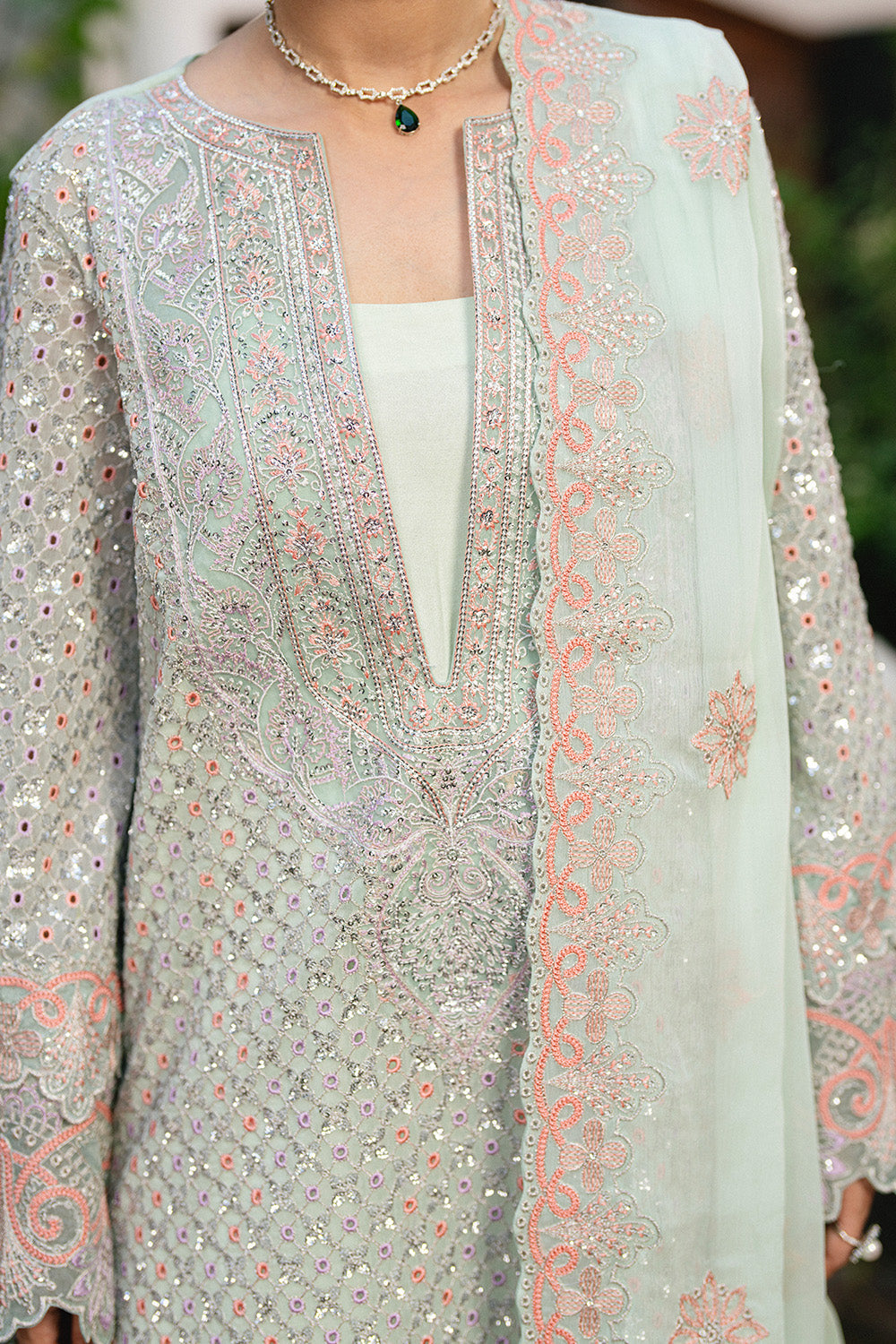 Maryum N Maria | Luxury Stitched | 3 Piece Embroidered Chiffon TATIANA - FSU5652 - House Of Hania