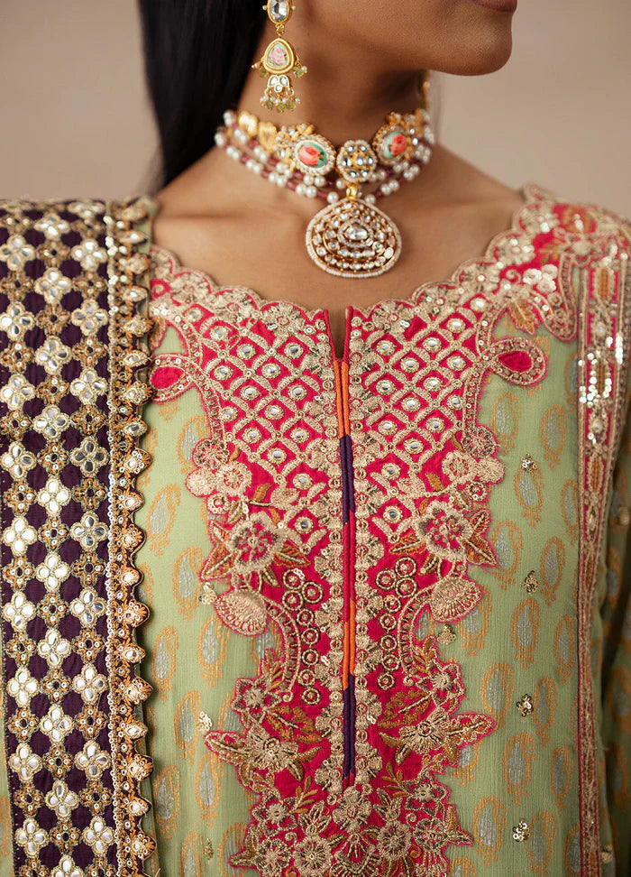 Maryum N Maria | Mehrun | 3 Piece Embroidered Chiffon ADVIKA - FSU5616 - House Of Hania