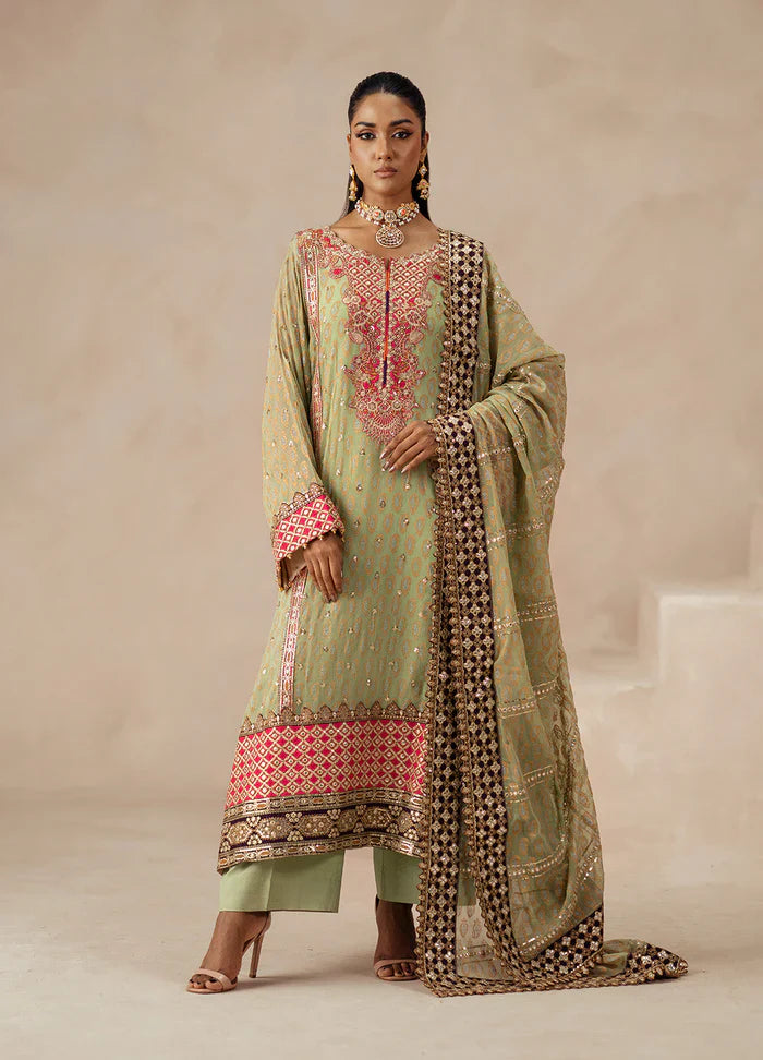 Maryum N Maria | Mehrun | 3 Piece Embroidered Chiffon ADVIKA - FSU5616 - House Of Hania
