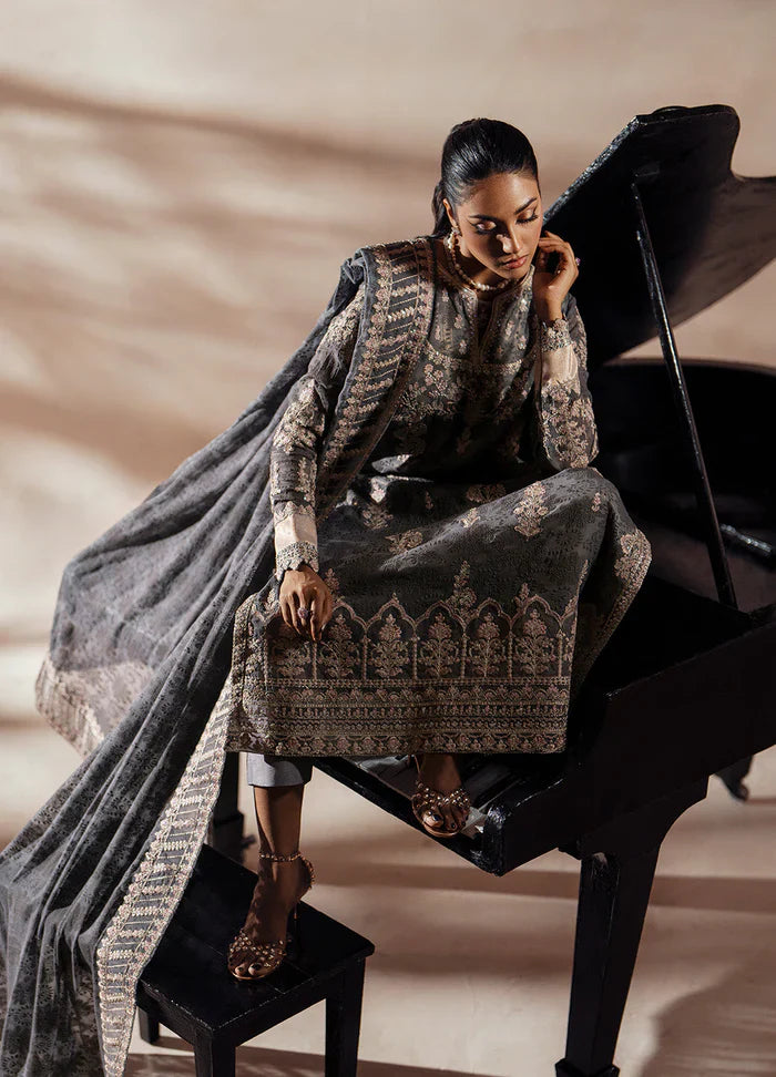 Maryum N Maria | Mehrun | 3 Piece Embroidered Chiffon DARYA - FSU5613 - House Of Hania