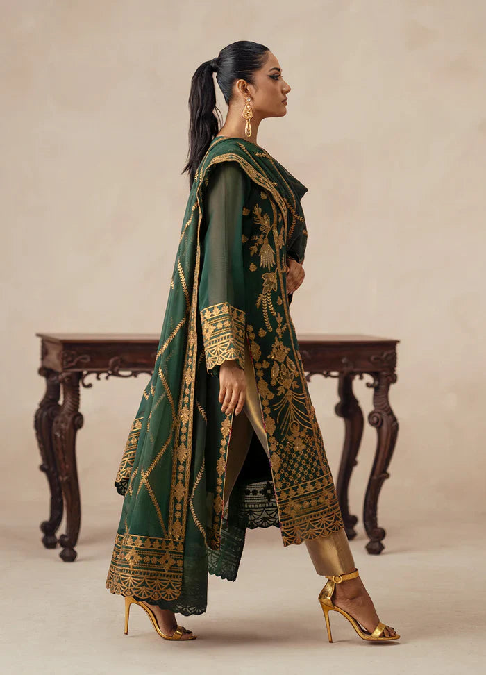 Maryum N Maria | Mehrun | 3 Piece Embroidered Chiffon JASMINE - FSU5618 - House Of Hania