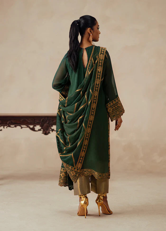 Maryum N Maria | Mehrun | 3 Piece Embroidered Chiffon JASMINE - FSU5618 - House Of Hania