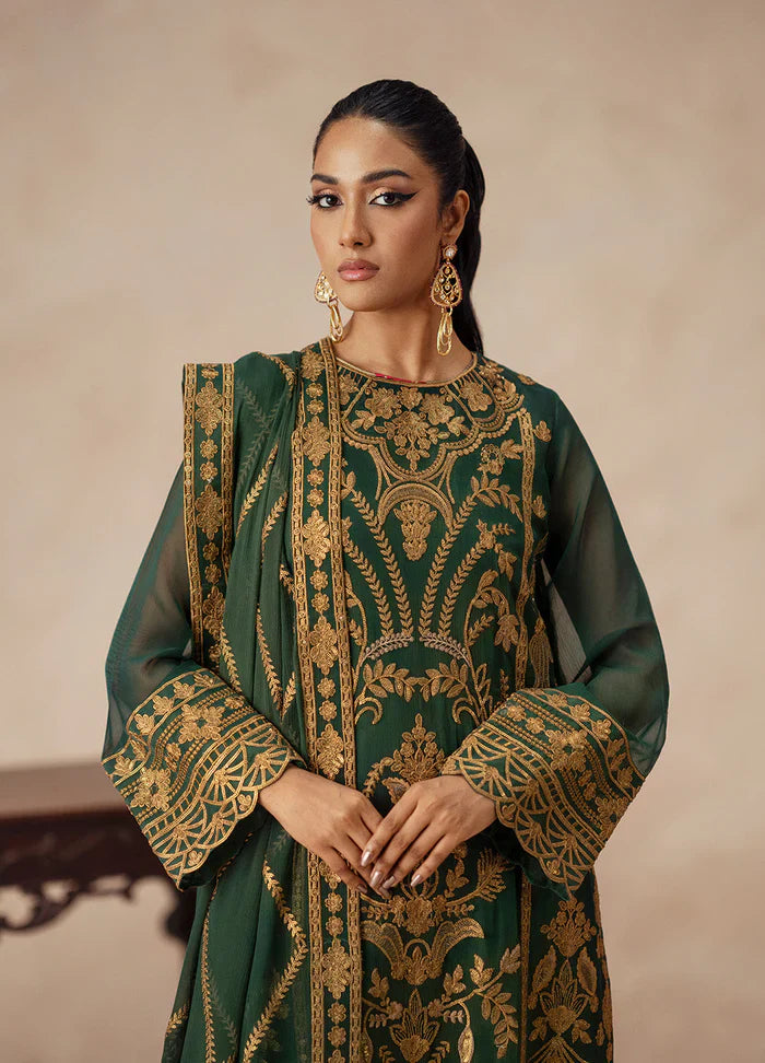 Maryum N Maria | Mehrun | 3 Piece Embroidered Chiffon JASMINE - FSU5618 - House Of Hania