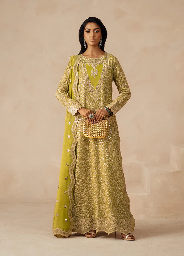 Maryum N Maria | Mehrun | 3 Piece Embroidered Chiffon SYRA - FSU5617 - House Of Hania