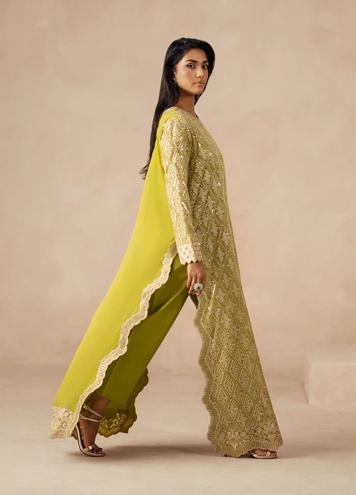 Maryum N Maria | Mehrun | 3 Piece Embroidered Chiffon SYRA - FSU5617 - House Of Hania