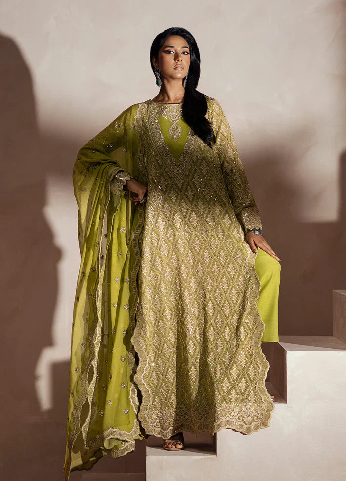 Maryum N Maria | Mehrun | 3 Piece Embroidered Chiffon SYRA - FSU5617 - House Of Hania
