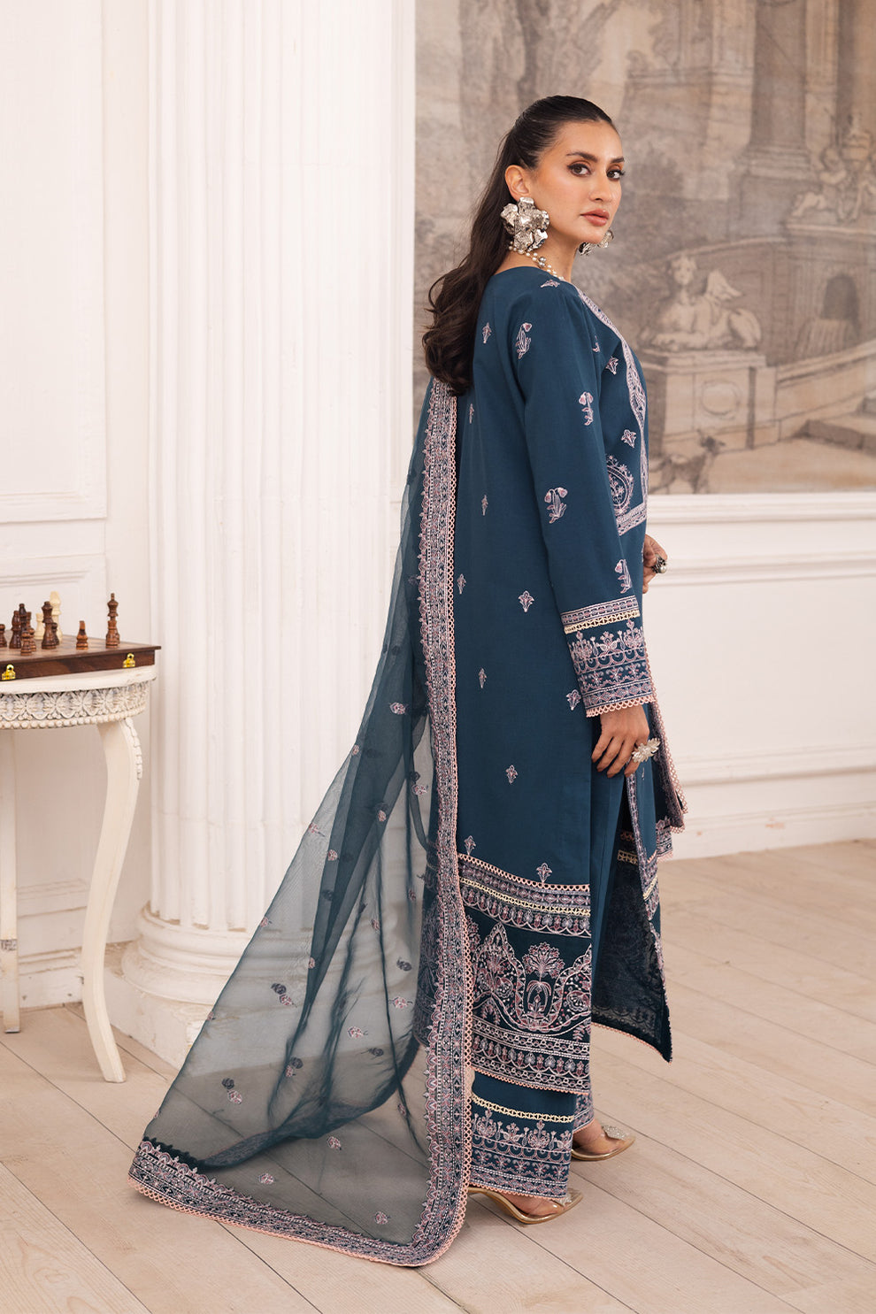 Maryum N Maria | Mira Luxury Lawn | FIROUZEH - FS50101 - House Of Hania