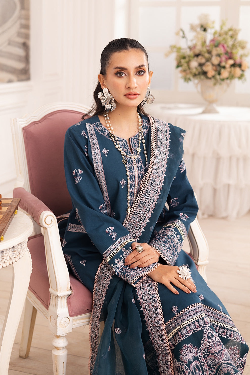 Maryum N Maria | Mira Luxury Lawn | FIROUZEH - FS50101 - House Of Hania