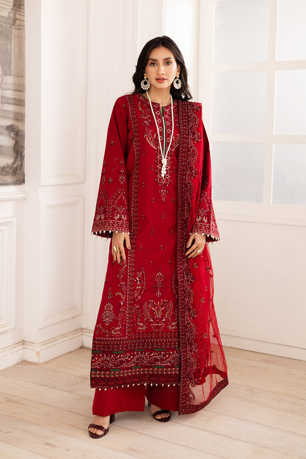 Maryum N Maria | Mira Luxury Lawn | GULMAR - FS50100 - House Of Hania