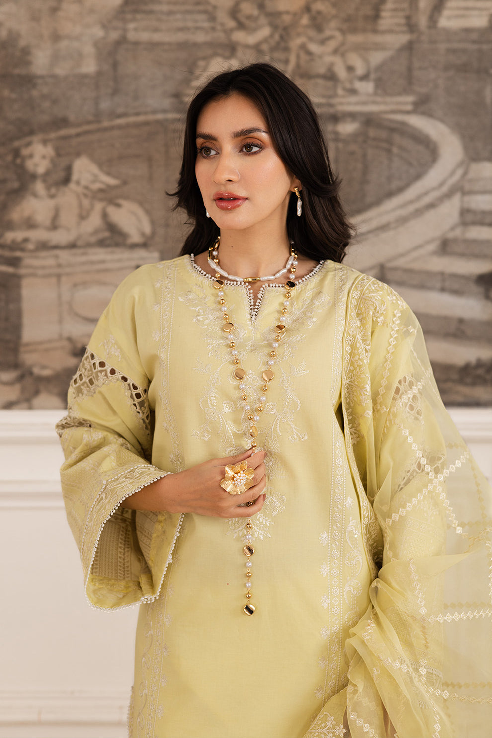 Maryum N Maria | Mira Luxury Lawn | HAYAT - FS50104 - House Of Hania