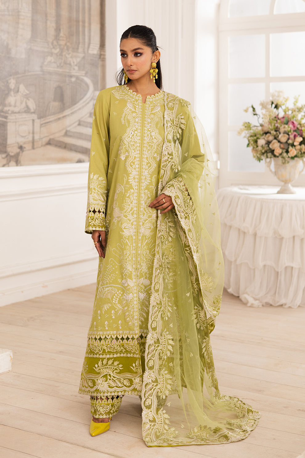 Maryum N Maria | Mira Luxury Lawn | MOZHDEH - FS50115 - House Of Hania