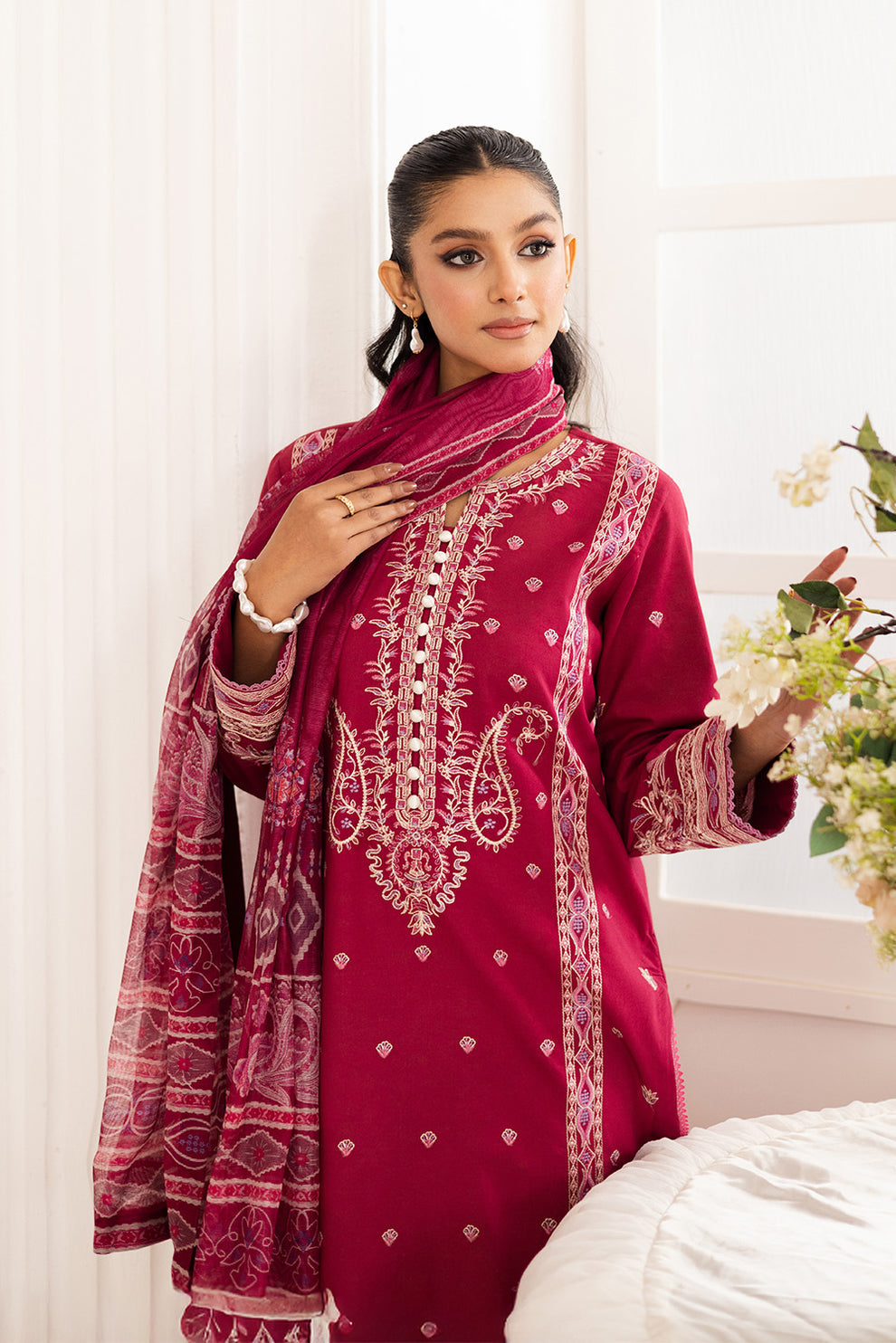 Maryum N Maria | Mira Luxury Lawn | NARGES - FS50108 - House Of Hania
