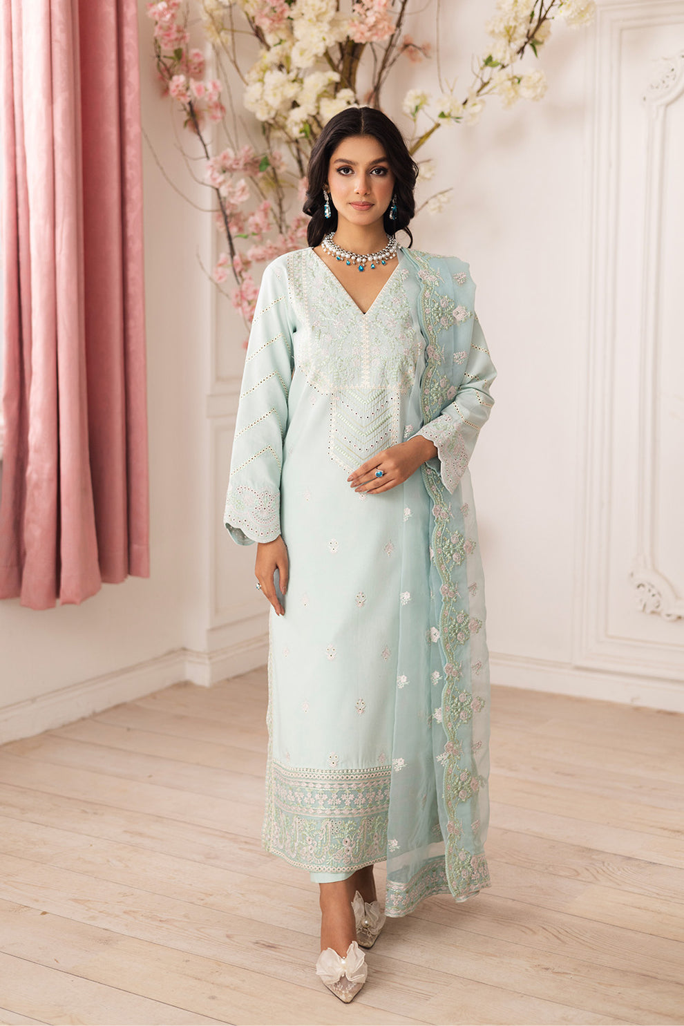 Maryum N Maria | Mira Luxury Lawn | ROBAB - FS50110 - House Of Hania