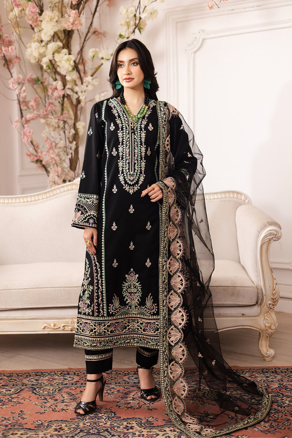 Maryum N Maria | Mira Luxury Lawn | SARA - FS50103 - House Of Hania