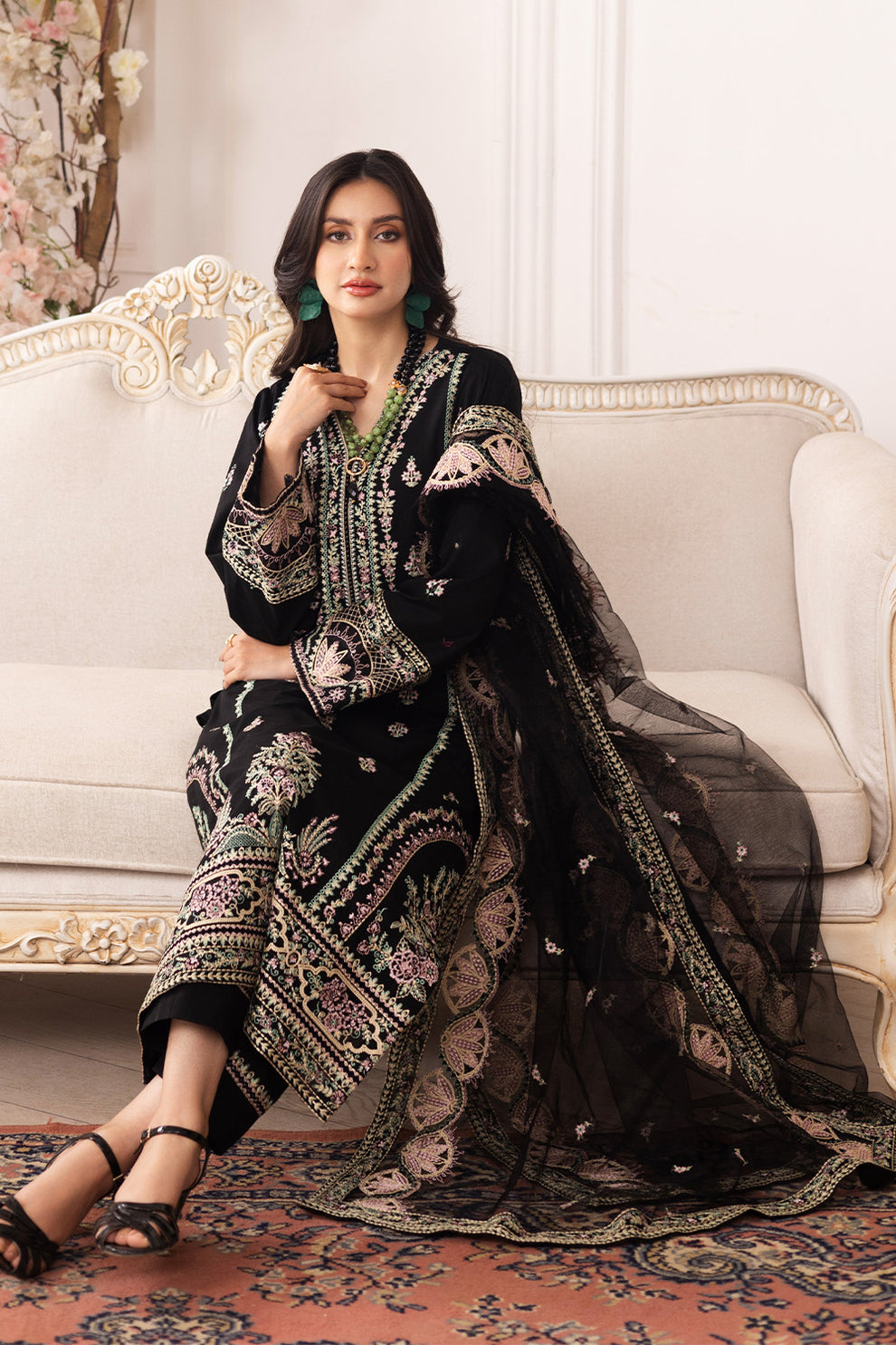 Maryum N Maria | Mira Luxury Lawn | SARA - FS50103 - House Of Hania