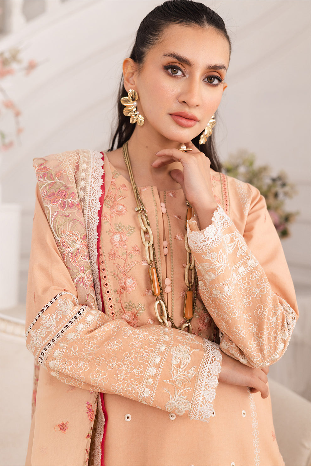 Maryum N Maria | Mira Luxury Lawn | SIMIN - FS50113 - House Of Hania