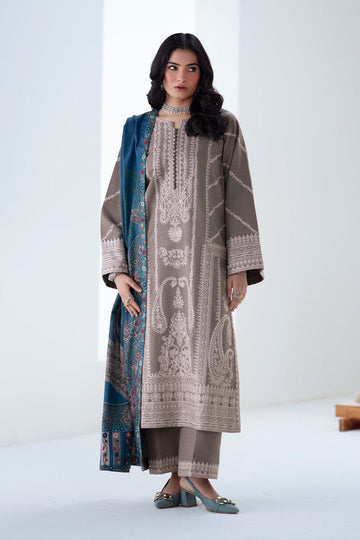 Maryum N Maria | Noore Winters 25 | 3 Piece Embroidered Khaddar ANGEZA - FSU5679 - House Of Hania
