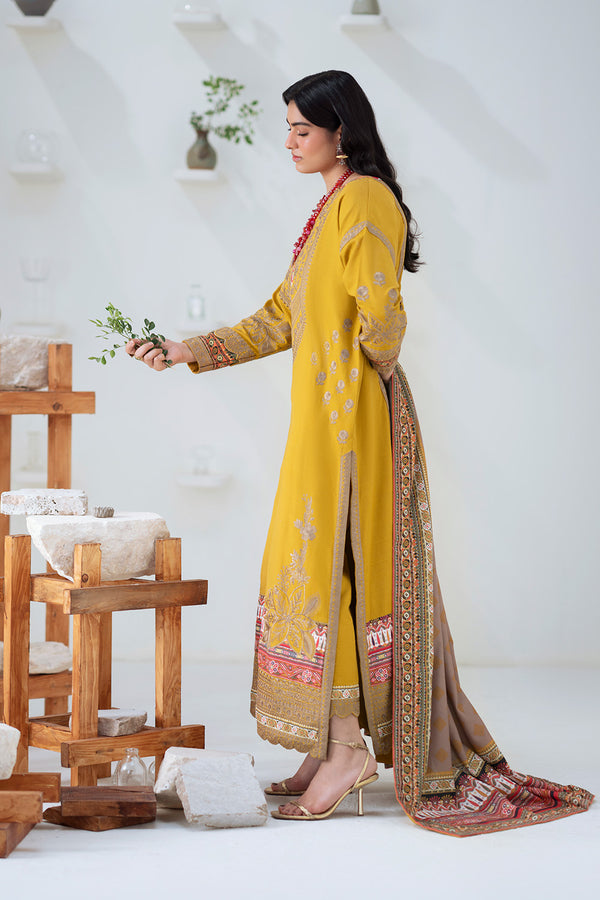 Maryum N Maria | Noore Winters 25 | 3 Piece Embroidered Khaddar APANA - FSU5671 - House Of Hania