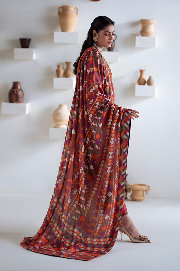 Maryum N Maria | Noore Winters 25 | 3 Piece Embroidered Khaddar BADRAI - FSU5673 - House Of Hania